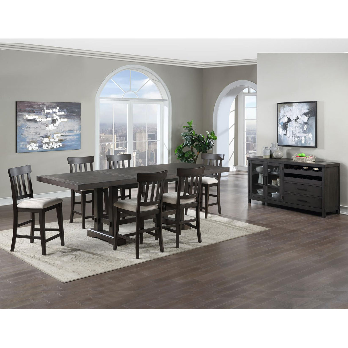  Steve Silver Furniture Napa NP600PT Counter Height Table with 2/18-inch Leaves IMAGE 5