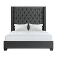  Elements International Morrow UMW090QB Queen Upholstered Bed - Charcoal IMAGE 1