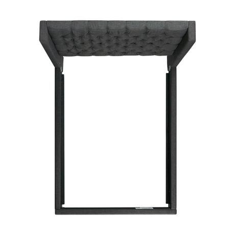  Elements International Morrow UMW090QB Queen Upholstered Bed - Charcoal IMAGE 3