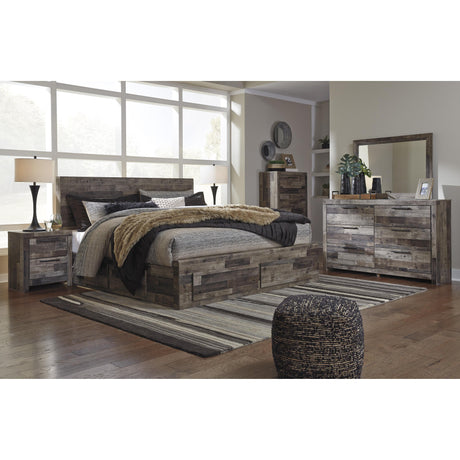  Benchcraft Derekson B200B19 King Panel Bed with 4 Storage Drawers IMAGE 4