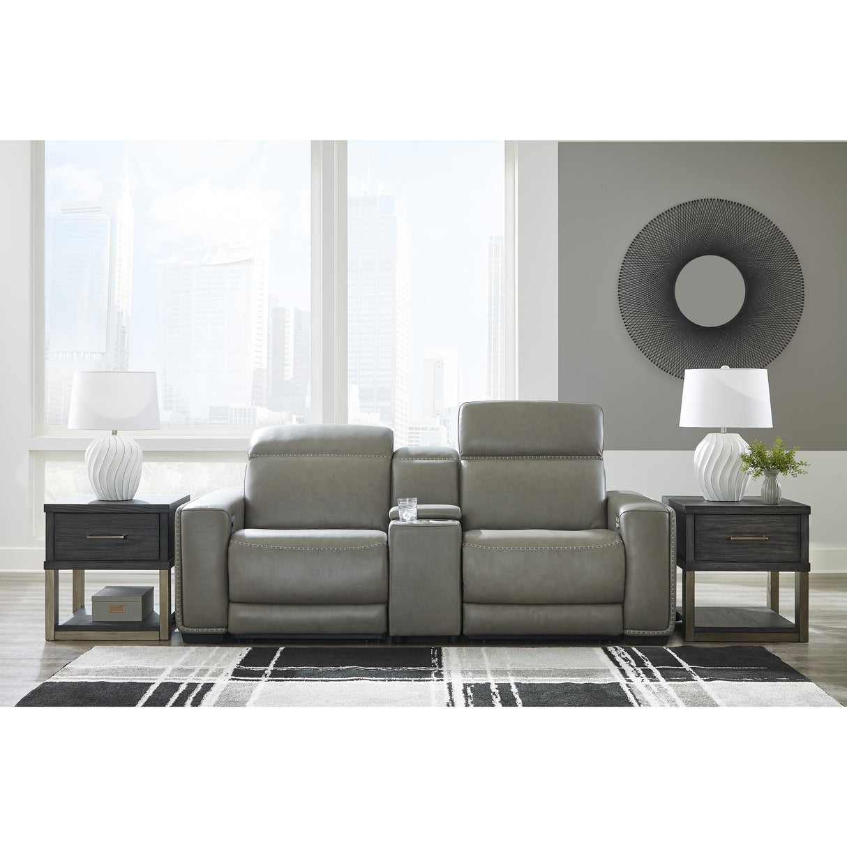  Signature Design by Ashley Correze U94202S3 3 pc Power Reclining Sectional Loveseat IMAGE 6