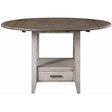  Steve Silver Furniture Abacus CU200 Round Counter Height Drop-Leaf Storage Table IMAGE 1