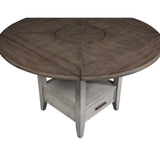  Steve Silver Furniture Abacus CU200 Round Counter Height Drop-Leaf Storage Table IMAGE 3