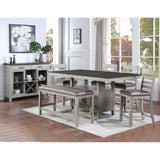  Steve Silver Furniture Hyland HY500PT Counter Height Dining Table w/18-inch Leaf IMAGE 7