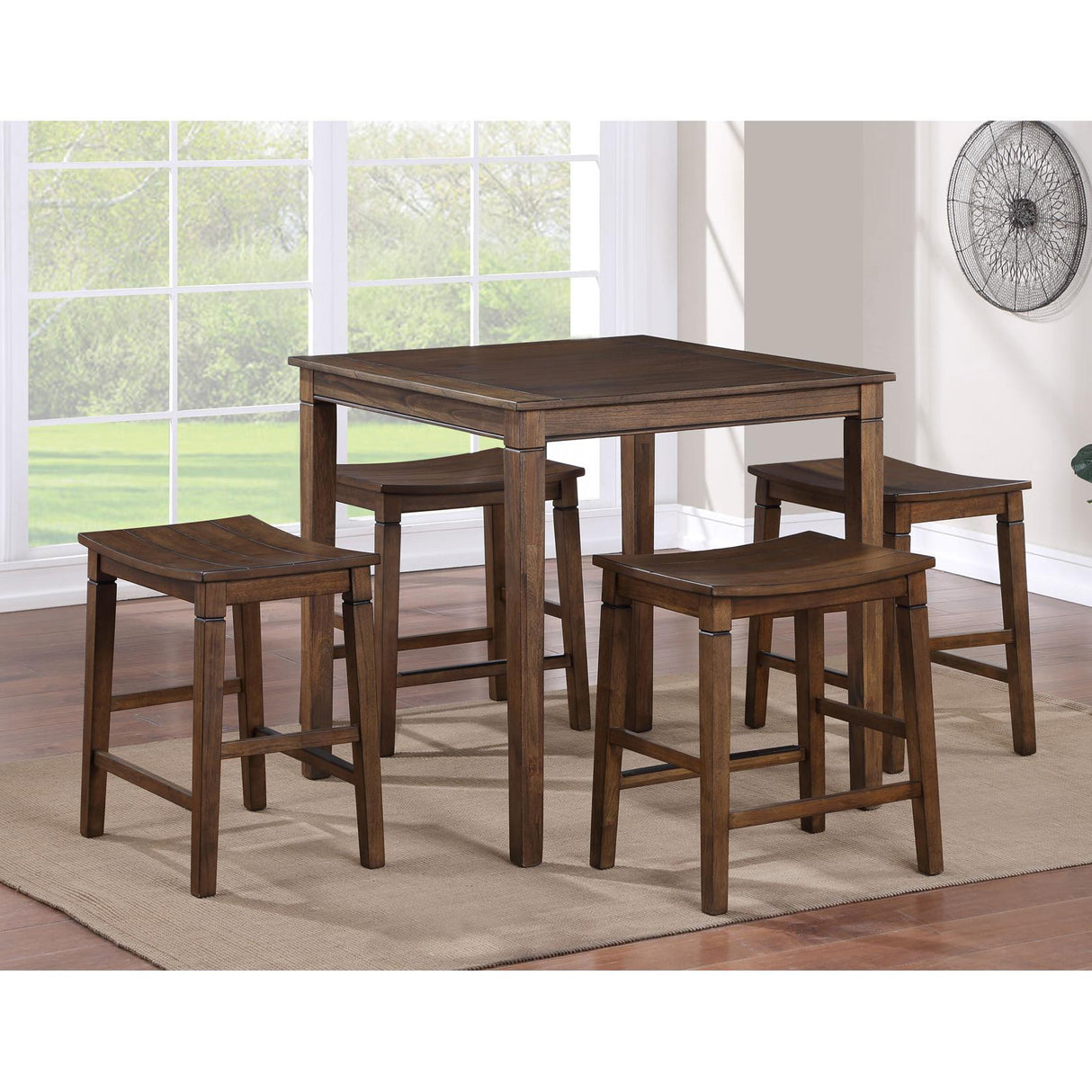  Steve Silver Furniture Westlake WS5000B 5 pc Counter Height Dining Set - Chestnut Brown IMAGE 1