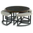  Steve Silver Furniture Yukon YU3636NT Coffee Table with Stools IMAGE 1