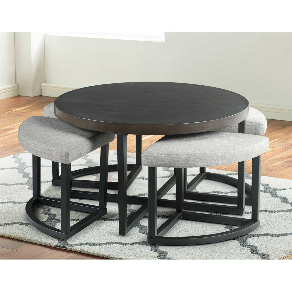  Steve Silver Furniture Yukon YU3636NT Coffee Table with Stools IMAGE 9