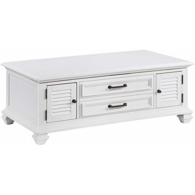  Steve Silver Furniture Charlestown CT100C Lift Top Cocktail Table - White IMAGE 1