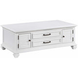  Steve Silver Furniture Charlestown CT100C Lift Top Cocktail Table - White IMAGE 1