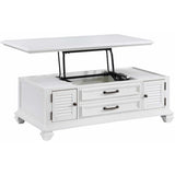 Steve Silver Furniture Charlestown CT100C Lift Top Cocktail Table - White IMAGE 4