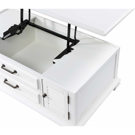  Steve Silver Furniture Charlestown CT100C Lift Top Cocktail Table - White IMAGE 6