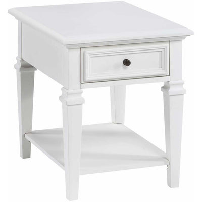  Steve Silver Furniture Charlestown CT100E End Table - White IMAGE 1