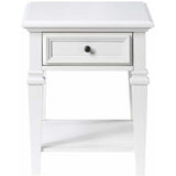  Steve Silver Furniture Charlestown CT100E End Table - White IMAGE 2