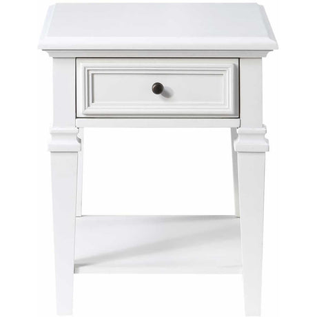  Steve Silver Furniture Charlestown CT100E End Table - White IMAGE 2