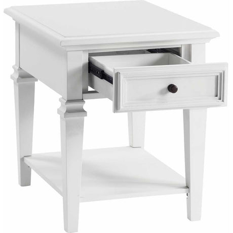  Steve Silver Furniture Charlestown CT100E End Table - White IMAGE 3