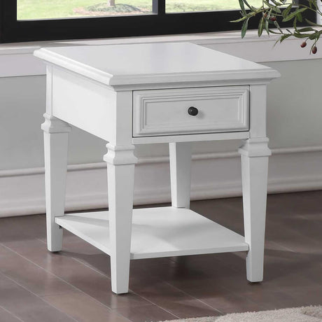  Steve Silver Furniture Charlestown CT100E End Table - White IMAGE 4