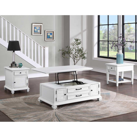  Steve Silver Furniture Charlestown CT100E End Table - White IMAGE 6