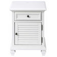 Steve Silver Furniture Charlestown CT100ES Storage End Table - White IMAGE 1