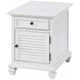  Steve Silver Furniture Charlestown CT100ES Storage End Table - White IMAGE 2