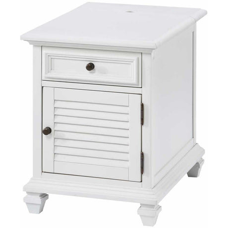  Steve Silver Furniture Charlestown CT100ES Storage End Table - White IMAGE 2