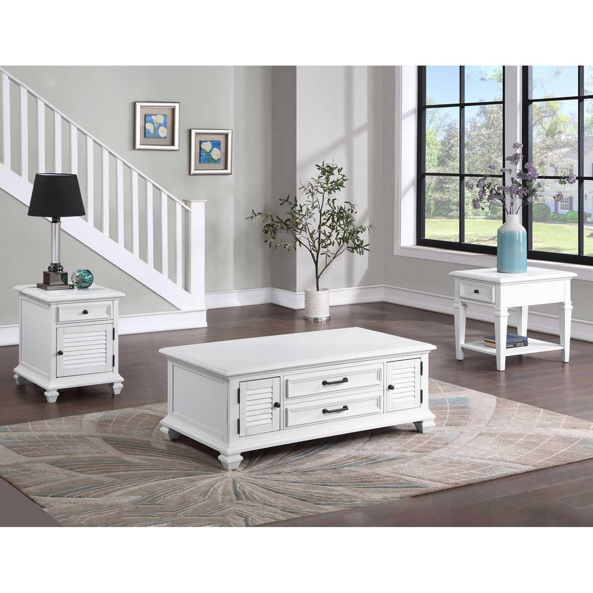  Steve Silver Furniture Charlestown CT100ES Storage End Table - White IMAGE 5