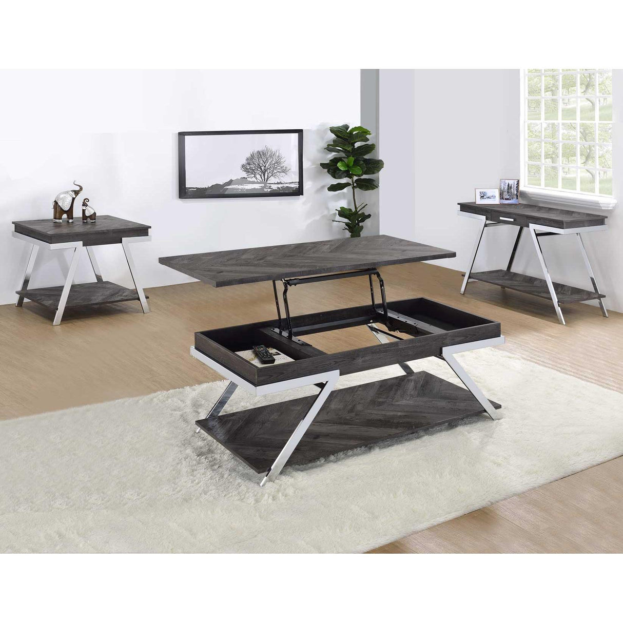  Steve Silver Furniture Roma RO100S Sofa Table IMAGE 6