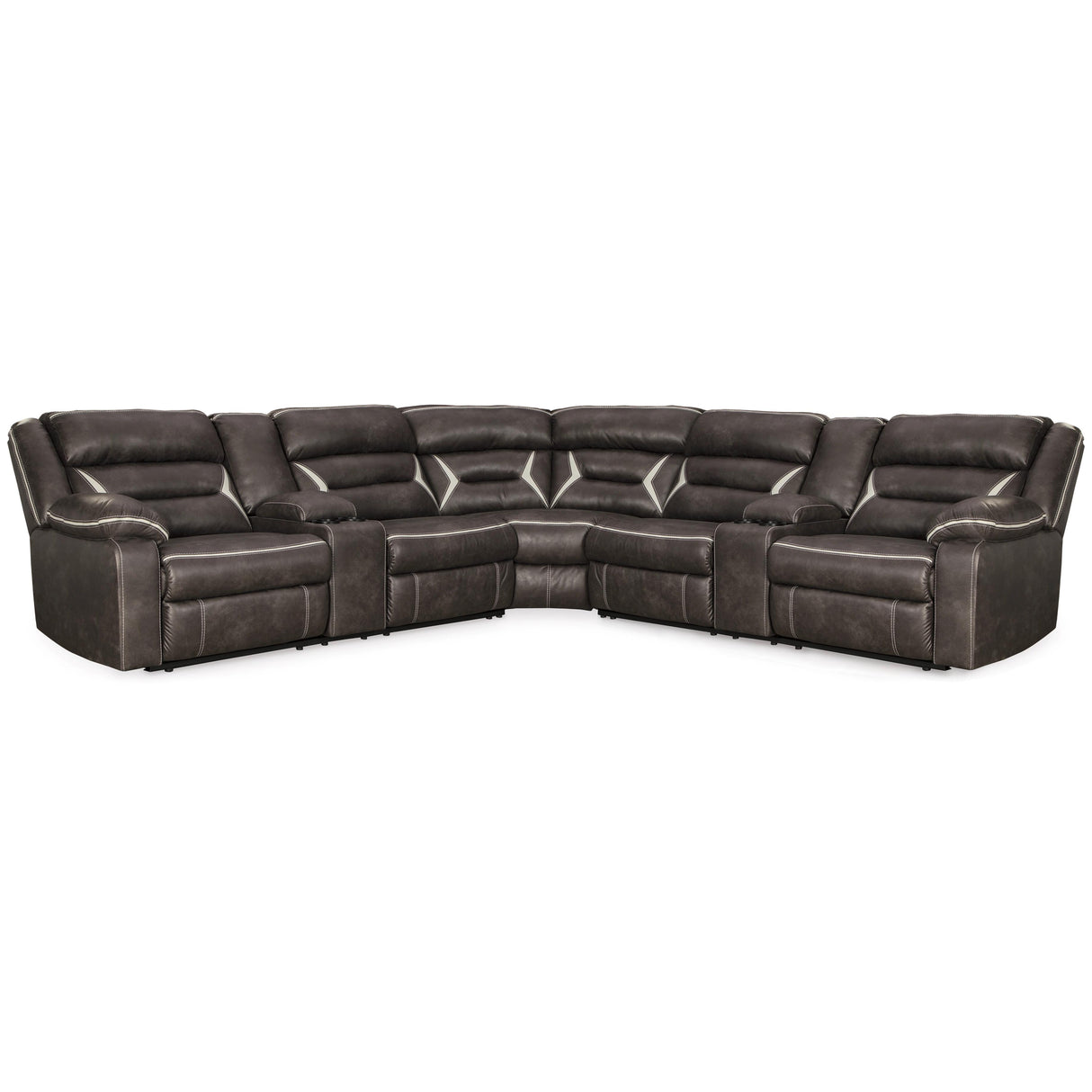  Signature Design by Ashley Kincord 13104S5 3 pc Power Reclining Sectional IMAGE 1