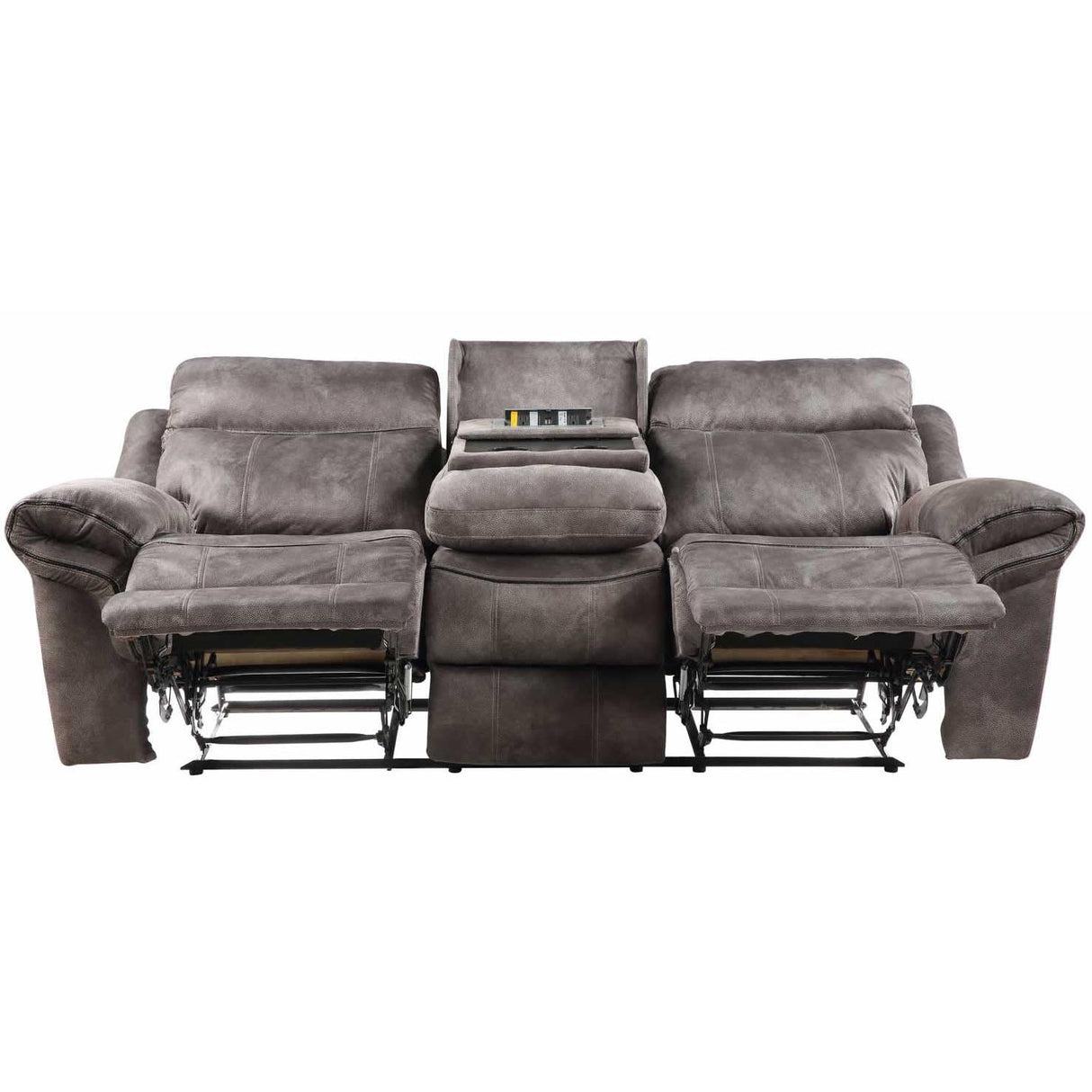  Steve Silver Furniture Nashville NH850SG Reclining Sofa w/Drop-Down Console - Grey IMAGE 2