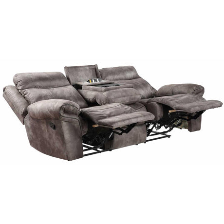  Steve Silver Furniture Nashville NH850SG Reclining Sofa w/Drop-Down Console - Grey IMAGE 4