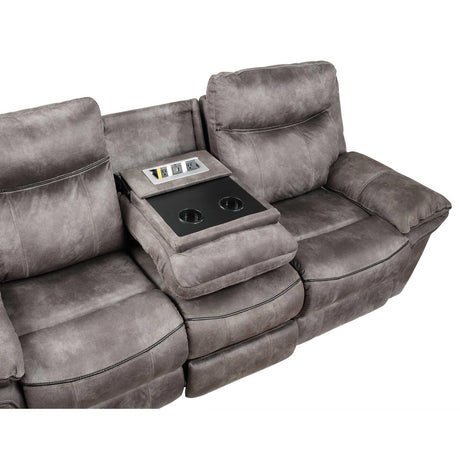  Steve Silver Furniture Nashville NH850SG Reclining Sofa w/Drop-Down Console - Grey IMAGE 7