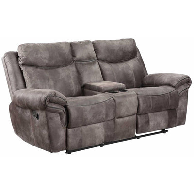  Steve Silver Furniture Nashville NH850CLG Glider Recliner Console Loveseat - Grey IMAGE 1