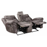  Steve Silver Furniture Nashville NH850CLG Glider Recliner Console Loveseat - Grey IMAGE 2