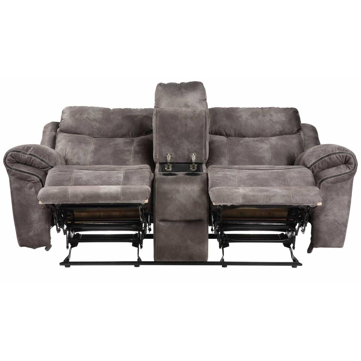  Steve Silver Furniture Nashville NH850CLG Glider Recliner Console Loveseat - Grey IMAGE 4