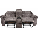  Steve Silver Furniture Nashville NH850CLG Glider Recliner Console Loveseat - Grey IMAGE 4