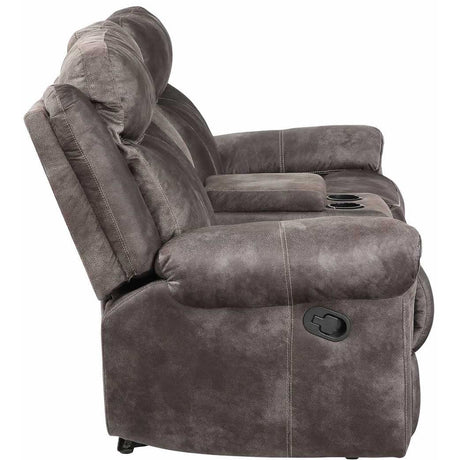  Steve Silver Furniture Nashville NH850CLG Glider Recliner Console Loveseat - Grey IMAGE 5