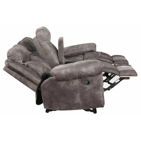  Steve Silver Furniture Nashville NH850CLG Glider Recliner Console Loveseat - Grey IMAGE 6