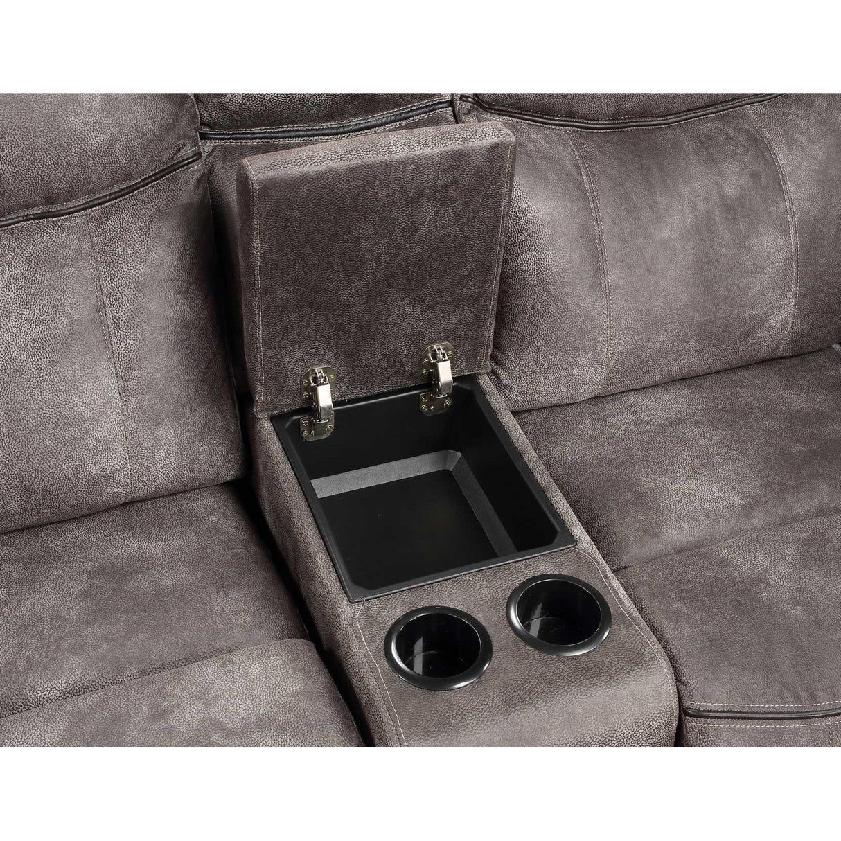  Steve Silver Furniture Nashville NH850CLG Glider Recliner Console Loveseat - Grey IMAGE 8
