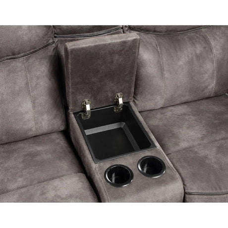  Steve Silver Furniture Nashville NH850CLG Glider Recliner Console Loveseat - Grey IMAGE 8