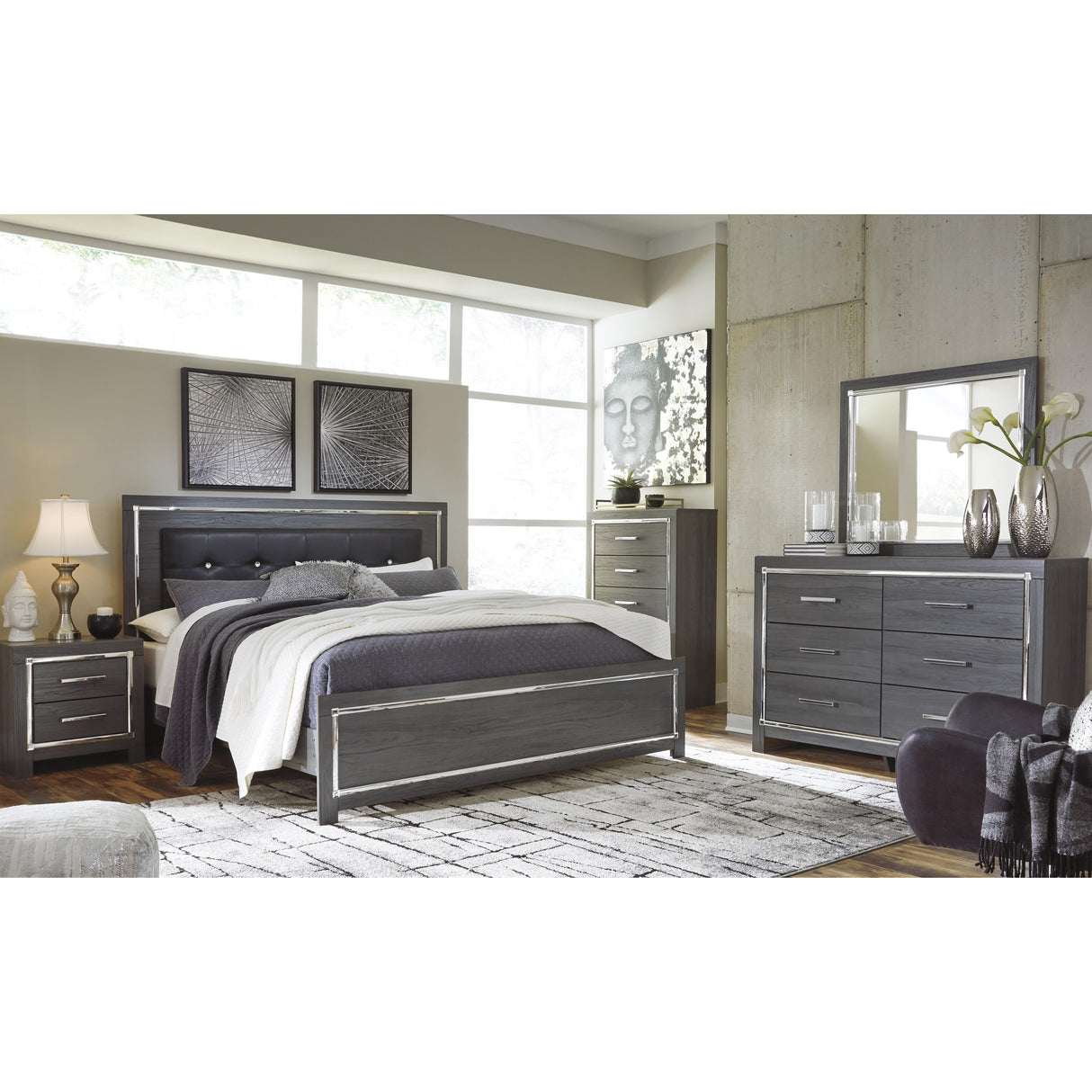  Signature Design by Ashley Lodanna B214B15 King Panel Bed IMAGE 5