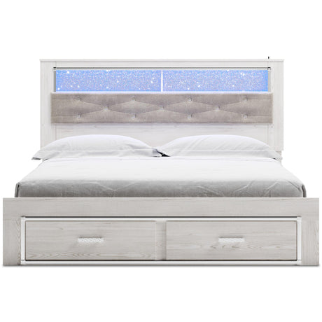  Signature Design by Ashley Altyra B2640B30 King Upholstered Bookcase Bed with Storage IMAGE 2