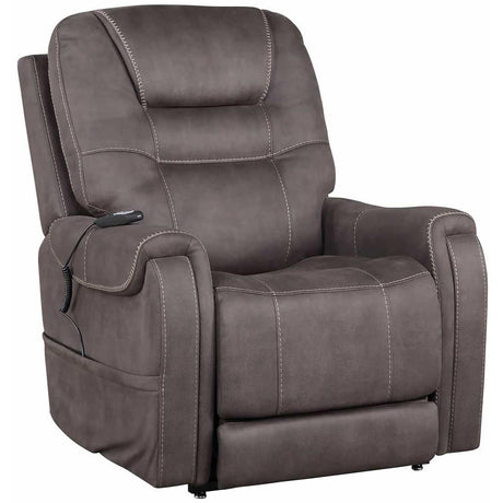 Steve Silver Furniture Brisbane BS850CG Power Lift Chair w/Three Heat Zones - Stone IMAGE 1