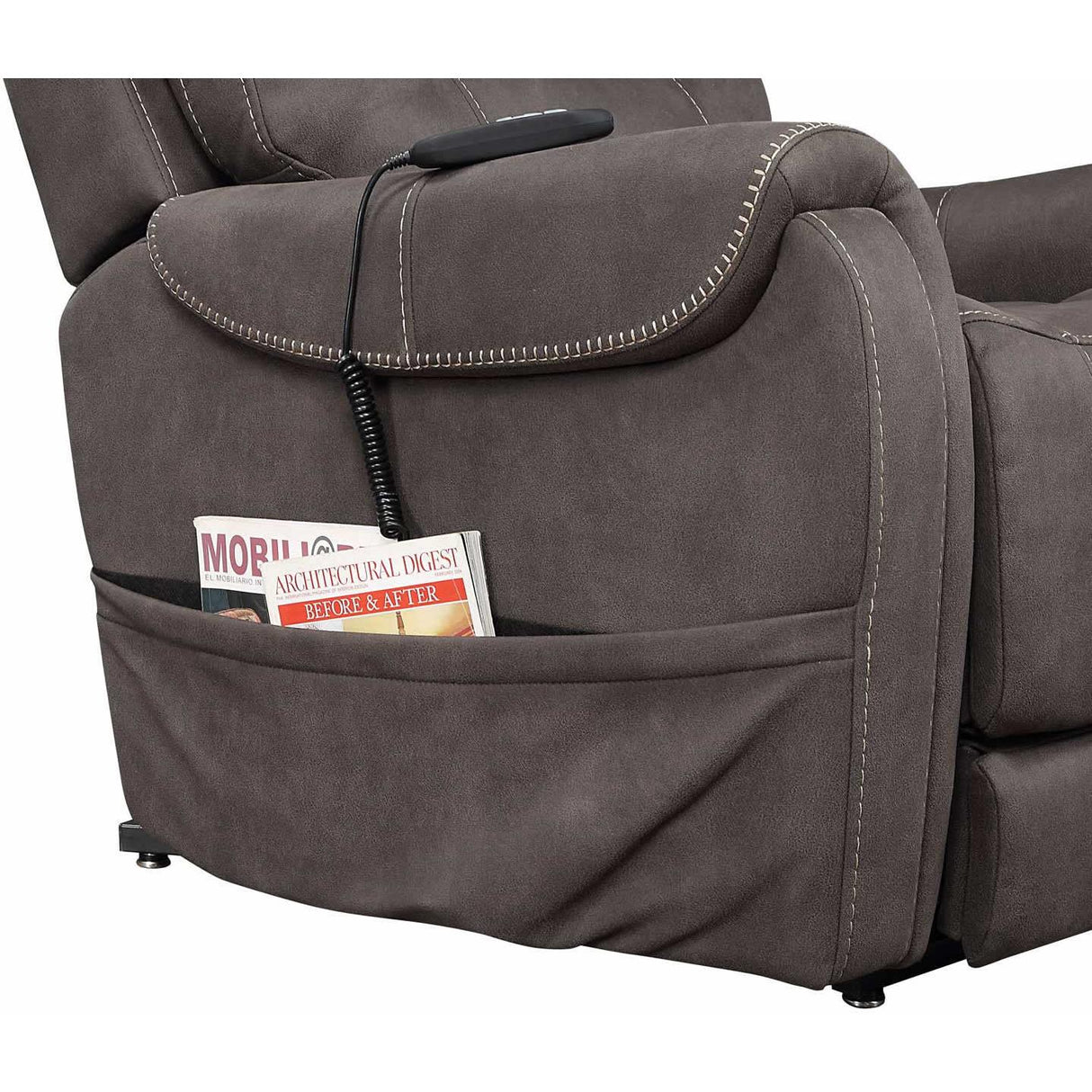  Steve Silver Furniture Brisbane BS850CG Power Lift Chair w/Three Heat Zones - Stone IMAGE 13