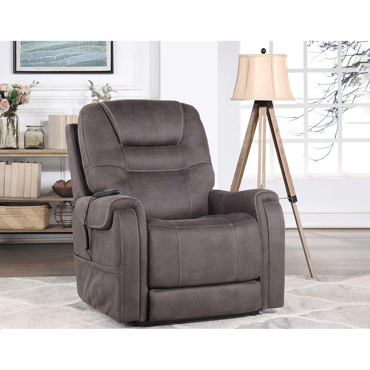  Steve Silver Furniture Brisbane BS850CG Power Lift Chair w/Three Heat Zones - Stone IMAGE 14