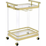  Steve Silver Furniture Aerin AE100CAS Server Cart - Gold IMAGE 1