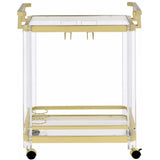  Steve Silver Furniture Aerin AE100CAS Server Cart - Gold IMAGE 2