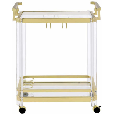  Steve Silver Furniture Aerin AE100CAS Server Cart - Gold IMAGE 2