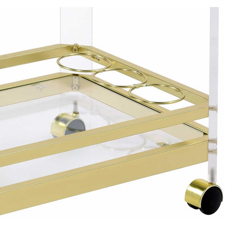  Steve Silver Furniture Aerin AE100CAS Server Cart - Gold IMAGE 4