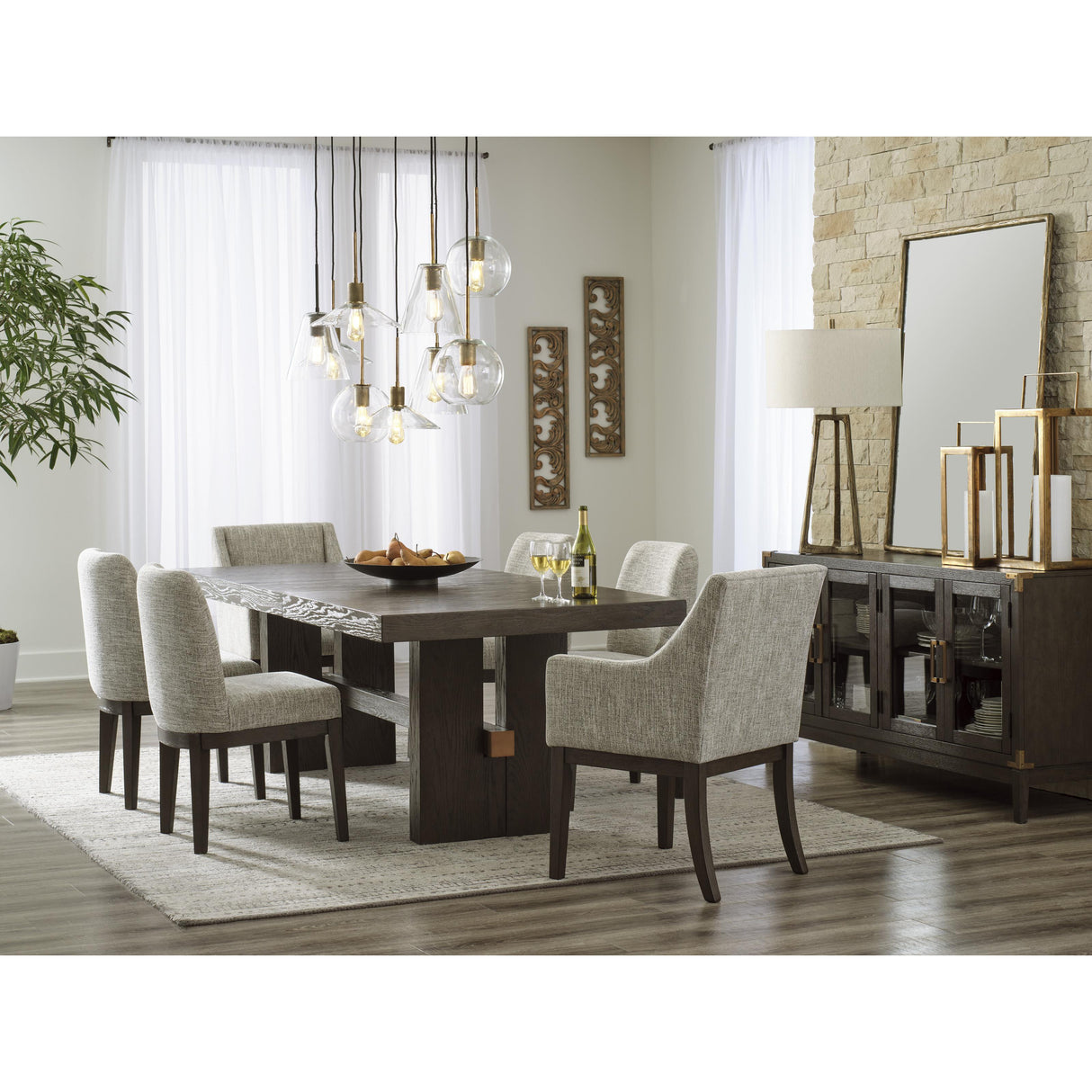  Signature Design by Ashley Burkhaus D984-01A Dining Upholstered Arm Chair IMAGE 6