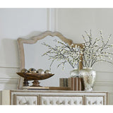  Coaster Furniture Antonella 223524 Upholstered Dresser Mirror - Camel IMAGE 1