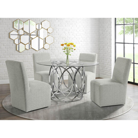  Elements International Nero Upholstered Side Chair Set IMAGE 7